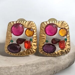 Vintage Earrings not signed in the taste of Yves Saint Laurent